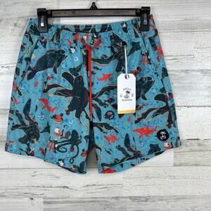 NWT Balls Beachwear Swim Trunks Men’s S Board Shorts Sports All Over Print